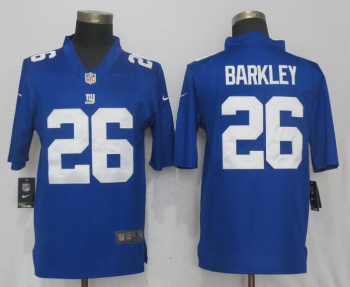 Men New York Giants #26 Barkley Blue Nike Vapor Untouchable Limited NFL Jerseys->youth nfl jersey->Youth Jersey